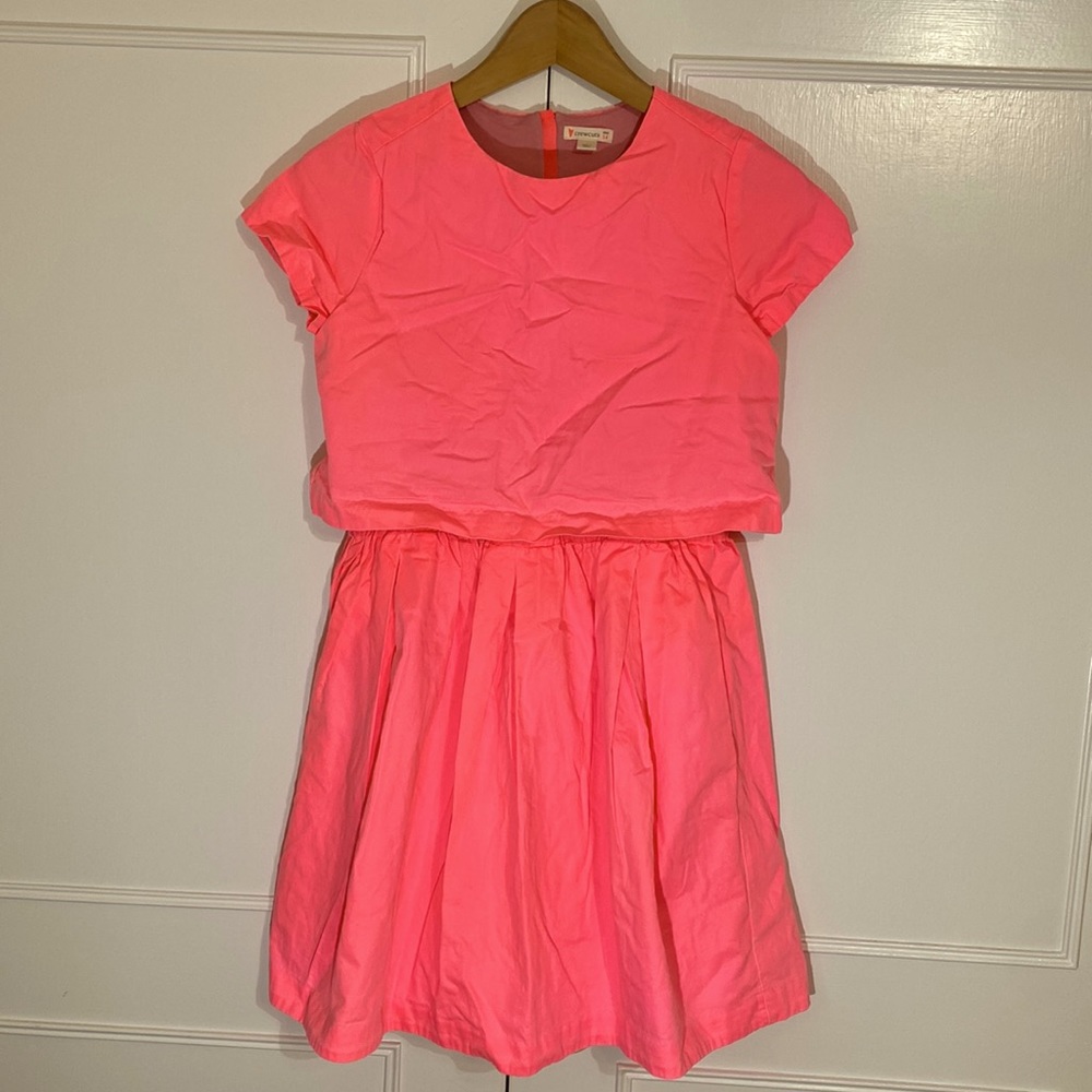 Crewcuts Girls Pink Two-tier Short Sleeve Dress Size 14